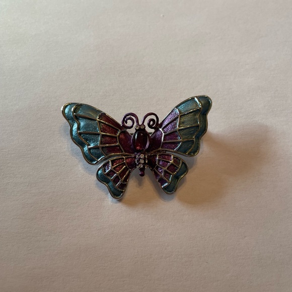 Colourful butterfly pin - Picture 1 of 5